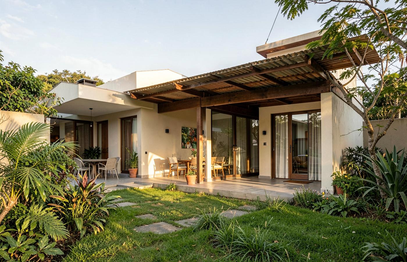 Casa familiar con jardín de referencia
